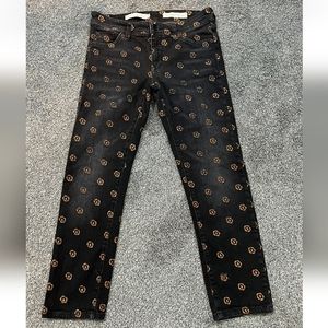 Pilcro And The Letterpress Women’s Jeans Slim Straight Size 27 Black 30X26